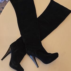 Elegant Black Over the Knee-High Boots